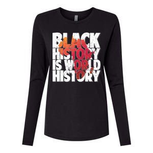 Black History Is World History Womens Cotton Relaxed Long Sleeve T-Shirt