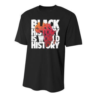 Black History Is World History Youth Performance Sprint T-Shirt