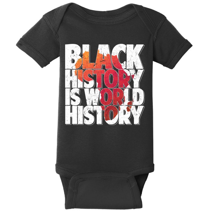 Black History Is World History Baby Bodysuit