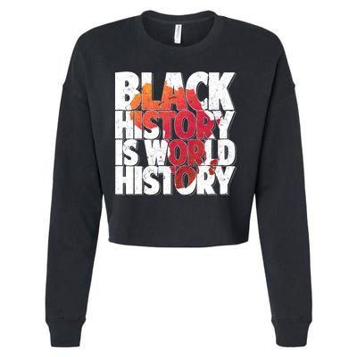 Black History Is World History Cropped Pullover Crew