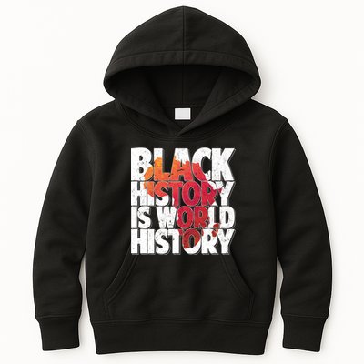 Black History Is World History Kids Hoodie