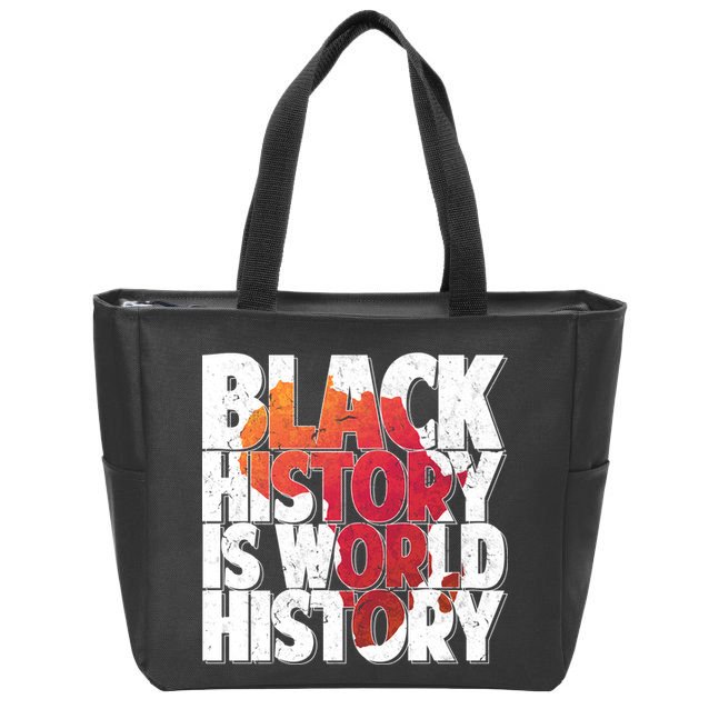 Black History Is World History Zip Tote Bag