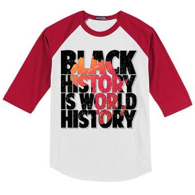 Black History Is World History Kids Colorblock Raglan Jersey