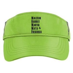 Black History Malcolm Harriet Martin Maya & Frederick  Adult Drive Performance Visor