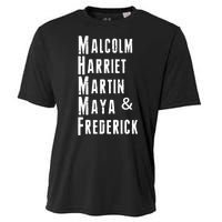 Black History Malcolm Harriet Martin Maya & Frederick  Cooling Performance Crew T-Shirt