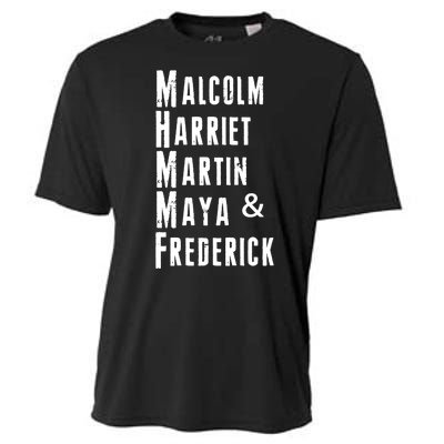 Black History Malcolm Harriet Martin Maya & Frederick  Cooling Performance Crew T-Shirt