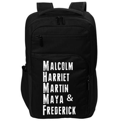 Black History Malcolm Harriet Martin Maya & Frederick  Impact Tech Backpack