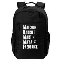 Black History Malcolm Harriet Martin Maya & Frederick  Backpack