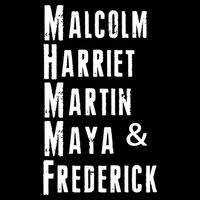 Black History Malcolm Harriet Martin Maya & Frederick  Drawstring Bag