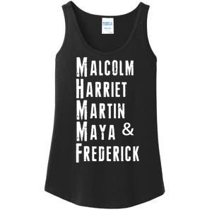 Black History Malcolm Harriet Martin Maya & Frederick  Ladies Essential Tank