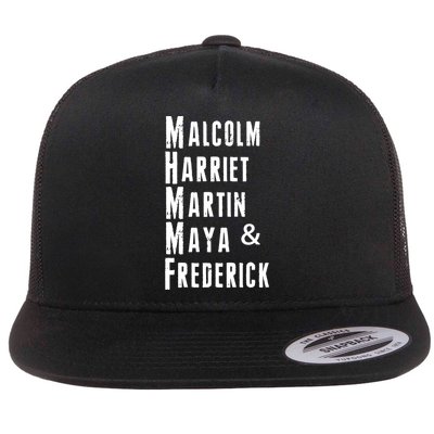 Black History Malcolm Harriet Martin Maya & Frederick  Flatbill Hat