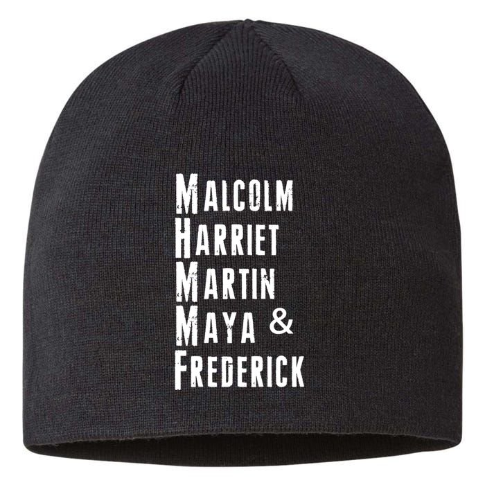 Black History Malcolm Harriet Martin Maya & Frederick  Sustainable Beanie