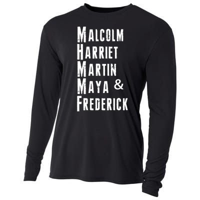 Black History Malcolm Harriet Martin Maya & Frederick  Cooling Performance Long Sleeve Crew