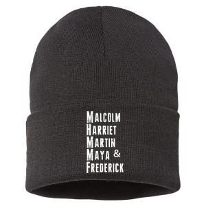 Black History Malcolm Harriet Martin Maya & Frederick  Sustainable Knit Beanie