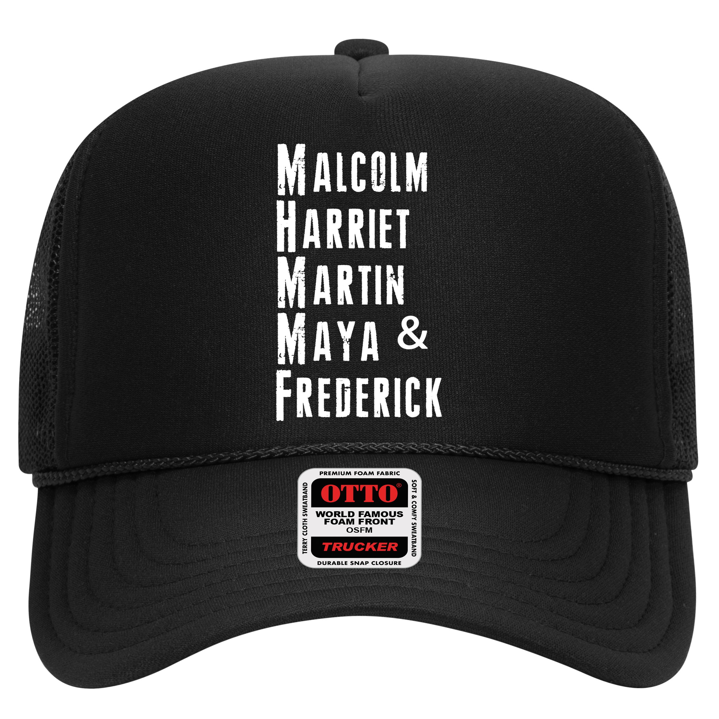 Black History Malcolm Harriet Martin Maya & Frederick  Hat