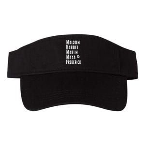 Black History Malcolm Harriet Martin Maya & Frederick  Valucap Bio-Washed Visor