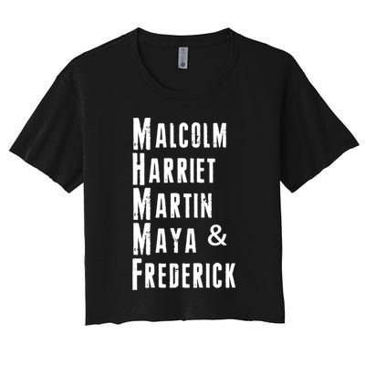 Black History Malcolm Harriet Martin Maya & Frederick  Crop Top