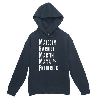 Black History Malcolm Harriet Martin Maya & Frederick  Urban Pullover Hoodie