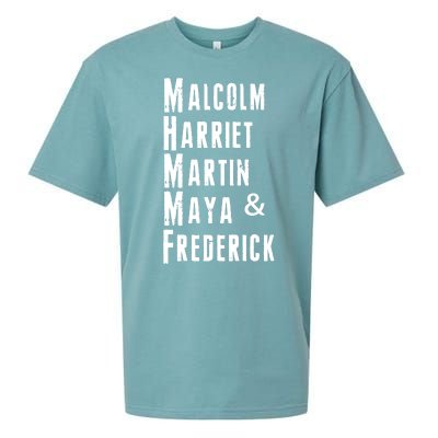 Black History Malcolm Harriet Martin Maya & Frederick  Sueded Cloud Jersey T-Shirt