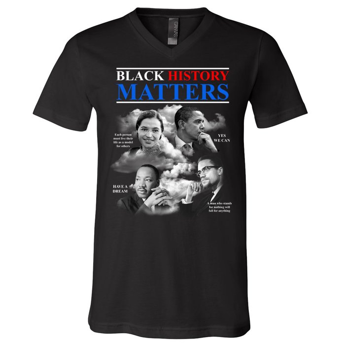 Black History Matters V-Neck T-Shirt