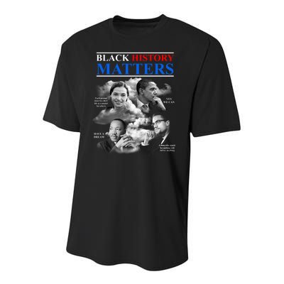 Black History Matters Youth Performance Sprint T-Shirt