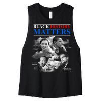 Black History Matters Women's Racerback Cropped Tank