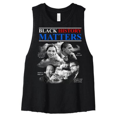 Black History Matters Women's Racerback Cropped Tank