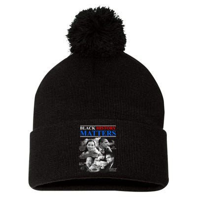 Black History Matters Pom Pom 12in Knit Beanie