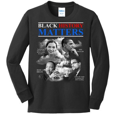 Black History Matters Kids Long Sleeve Shirt