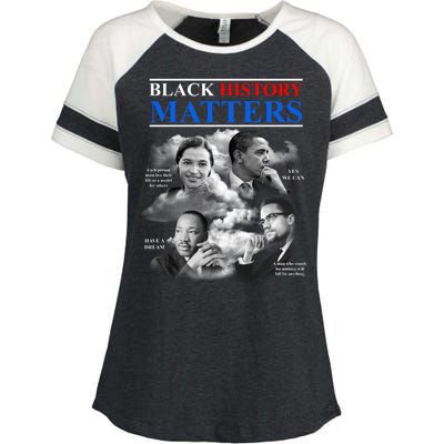 Black History Matters Enza Ladies Jersey Colorblock Tee