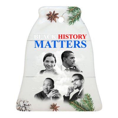 Black History Matters Ceramic Bell Ornament