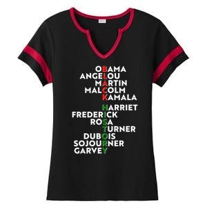 Black History Month 2021 Black History Makers Ladies Halftime Notch Neck Tee