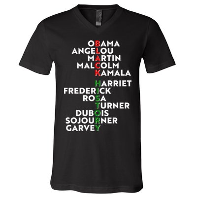 Black History Month 2021 Black History Makers V-Neck T-Shirt