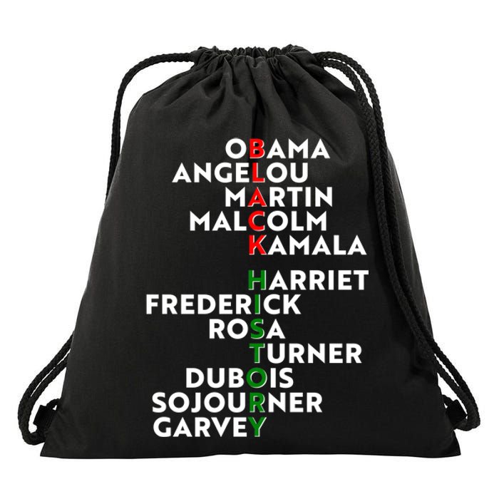 Black History Month 2021 Black History Makers Drawstring Bag