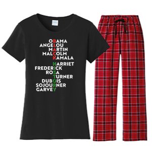 Black History Month 2021 Black History Makers Women's Flannel Pajama Set