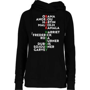 Black History Month 2021 Black History Makers Womens Funnel Neck Pullover Hood