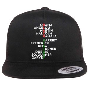 Black History Month 2021 Black History Makers Flat Bill Trucker Hat