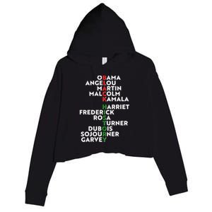 Black History Month 2021 Black History Makers Crop Fleece Hoodie