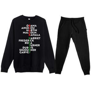 Black History Month 2021 Black History Makers Premium Crewneck Sweatsuit Set