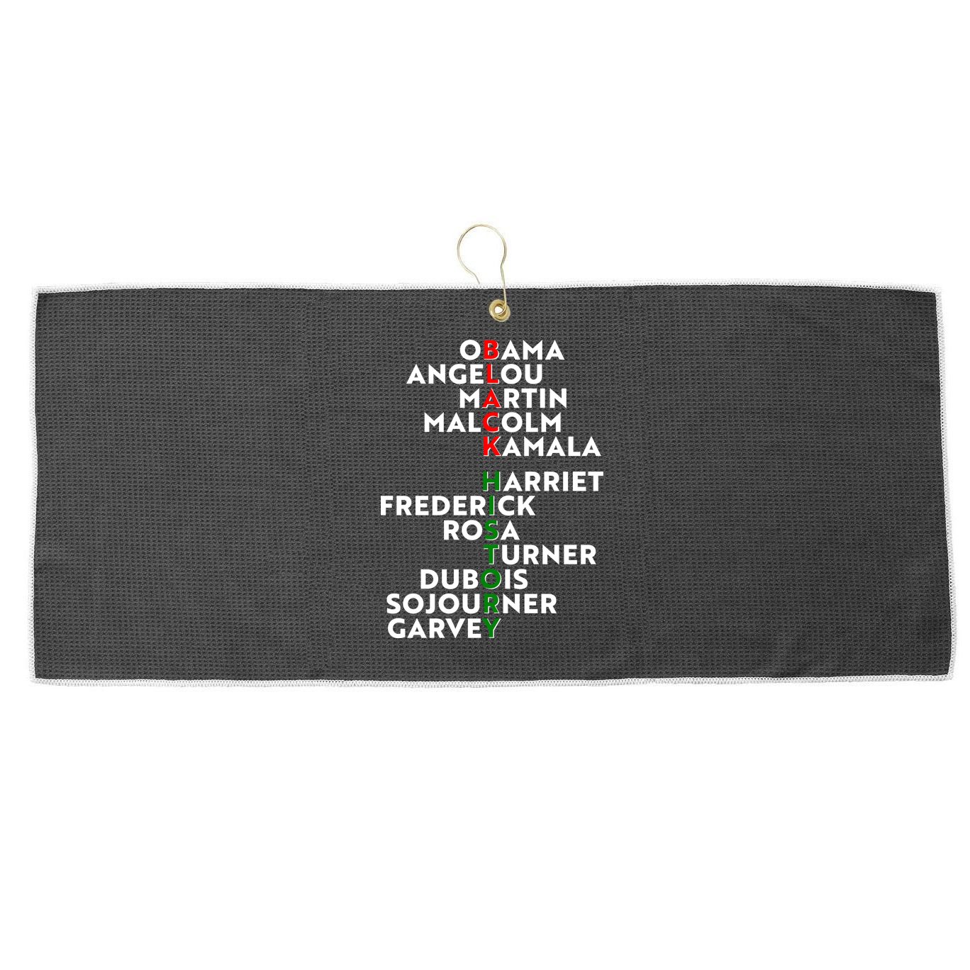 Black History Month 2021 Black History Makers Large Microfiber Waffle Golf Towel