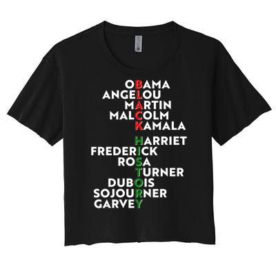 Black History Month 2021 Black History Makers Women's Crop Top Tee