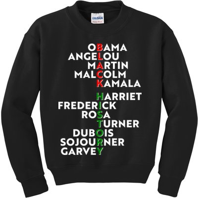 Black History Month 2021 Black History Makers Kids Sweatshirt