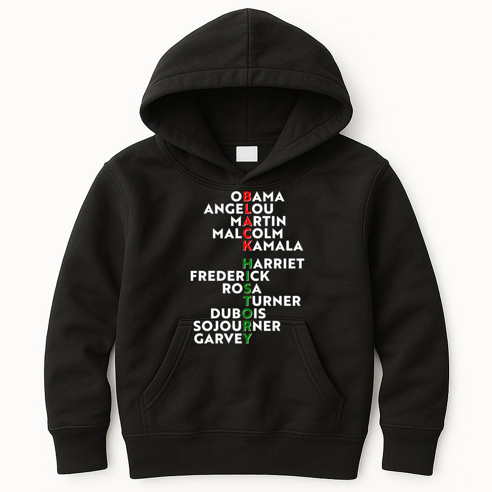 Black History Month 2021 Black History Makers Kids Hoodie