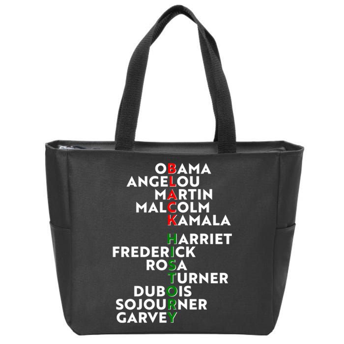 Black History Month 2021 Black History Makers Zip Tote Bag