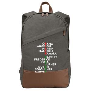 Black History Month 2021 Black History Makers Cotton Canvas Backpack