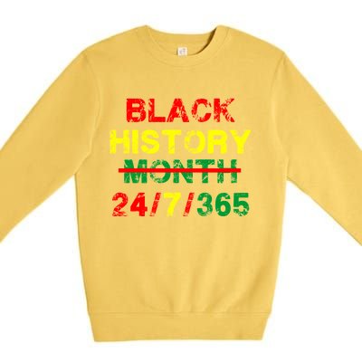 Black History Month 24/7/365 African Melanin Premium Crewneck Sweatshirt