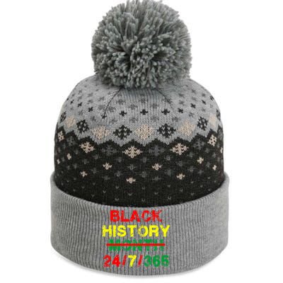 Black History Month 24/7/365 African Melanin The Baniff Cuffed Pom Beanie