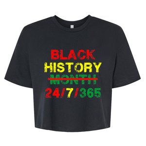 Black History Month 24/7/365 African Melanin Bella+Canvas Jersey Crop Tee