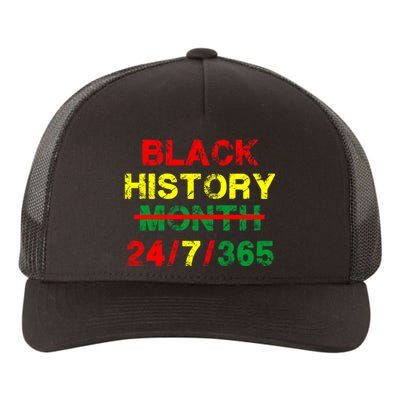 Black History Month 24/7/365 African Melanin Yupoong Adult 5-Panel Trucker Hat