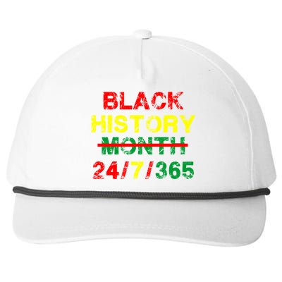 Black History Month 24/7/365 African Melanin Snapback Five-Panel Rope Hat